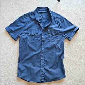 Blue Button Up Dress Shirt
